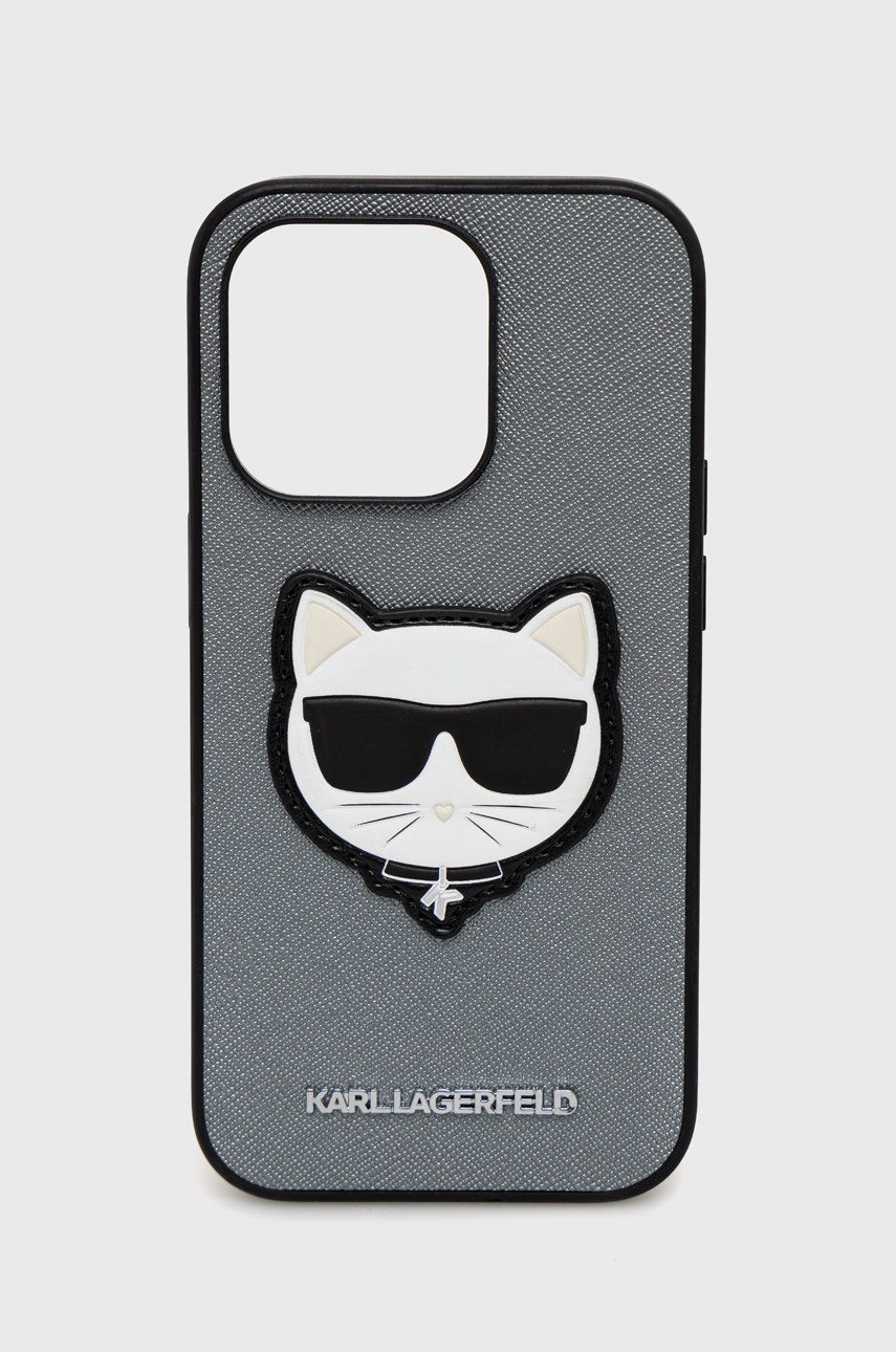 

Чохол на телефон Karl Lagerfeld Iphone 14 Pro 6,1" колір срібний