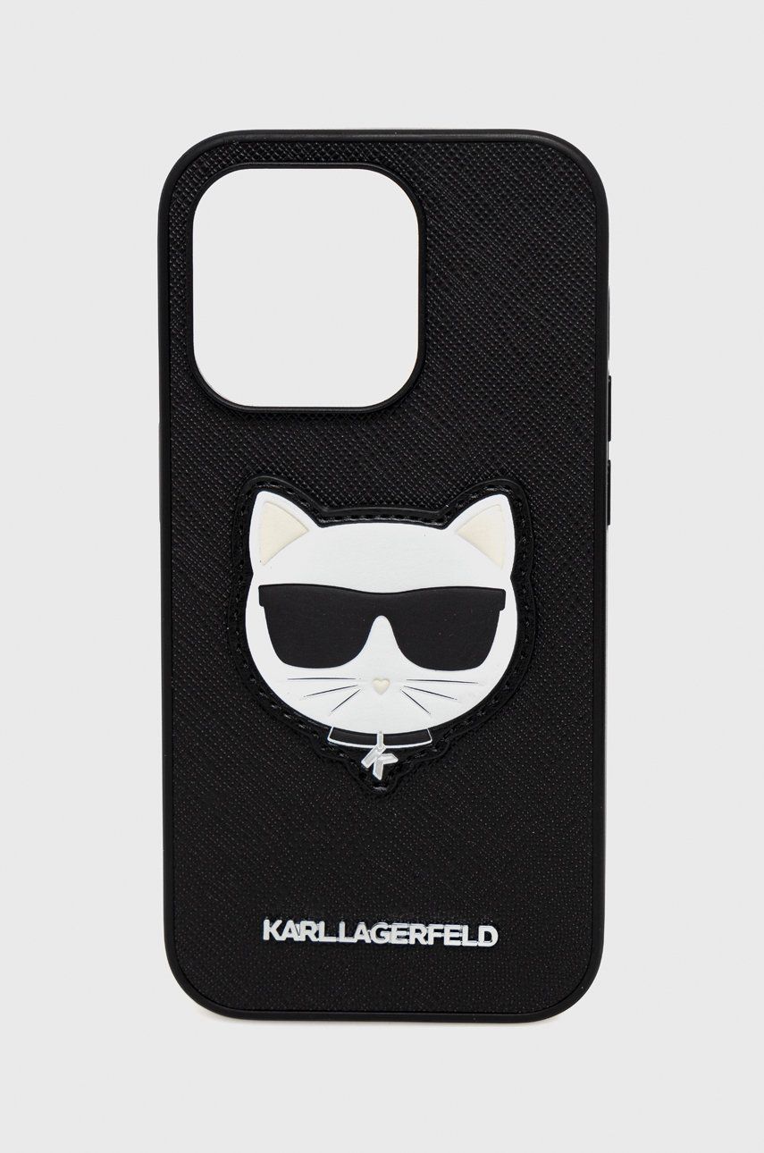 Karl Lagerfeld Husa Pentru Telefon IPhone 14 Pro 6,1 Culoarea Negru