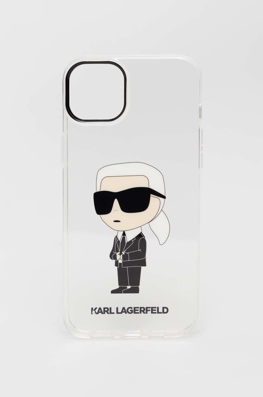 Levně Obal na telefon Karl Lagerfeld iPhone 14 Plus 6,7" pruhledná barva