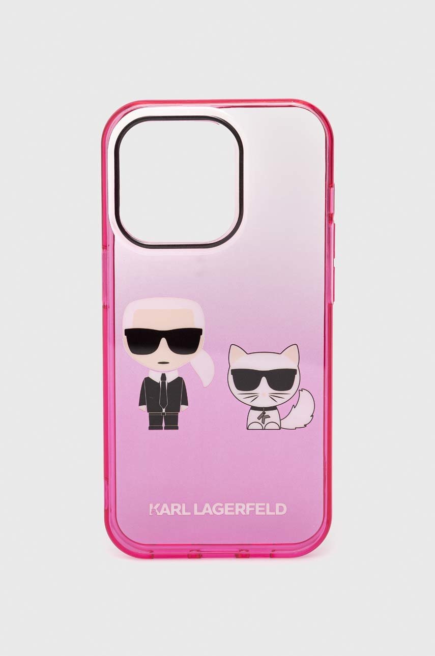 

Кейс за телефон Karl Lagerfeld iPhone 14 Pro 6,1" в розово, Розов