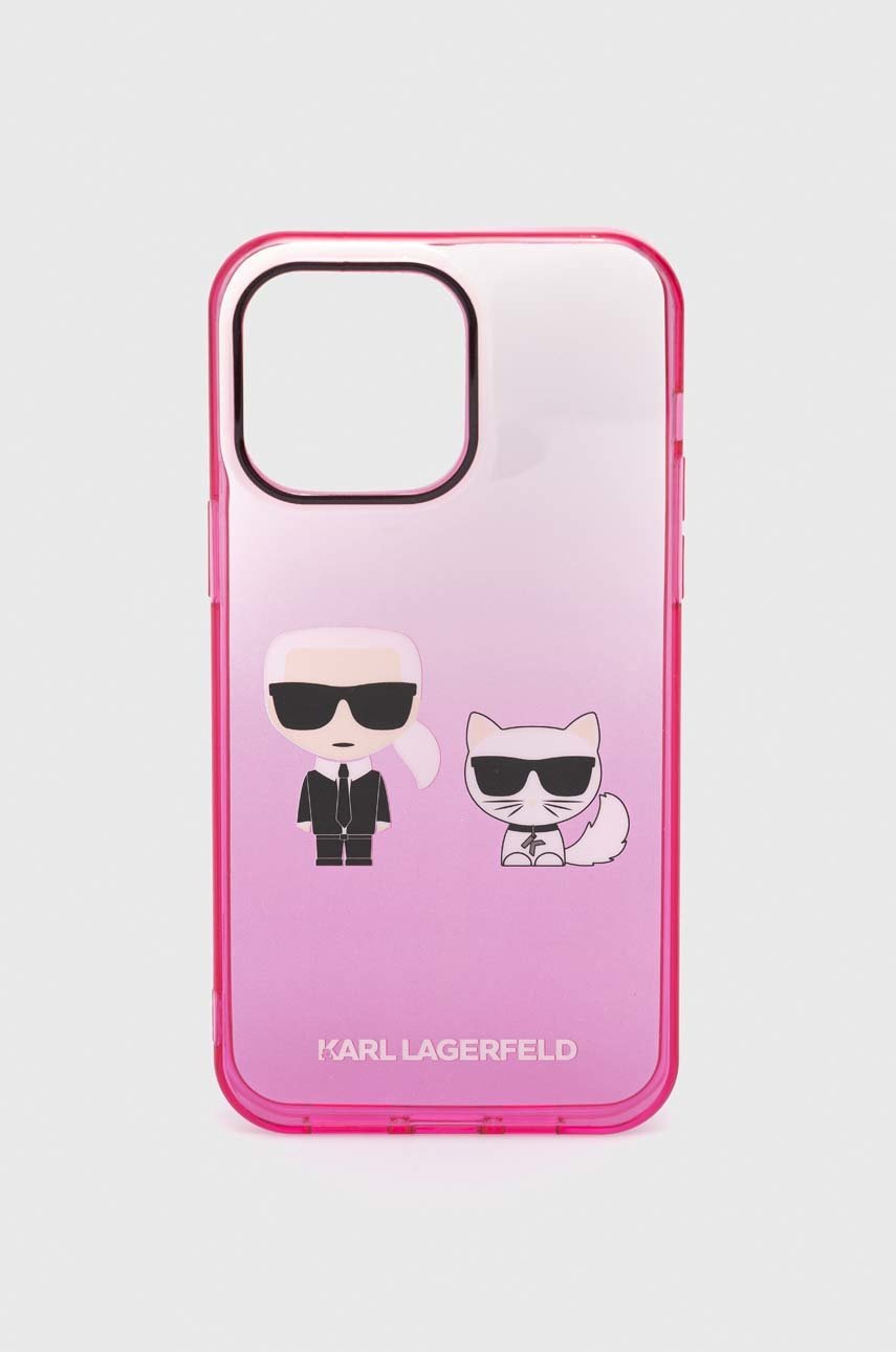 

Кейс за телефон Karl Lagerfeld iPhone 14 Pro Max 6,7" в розово, Розов
