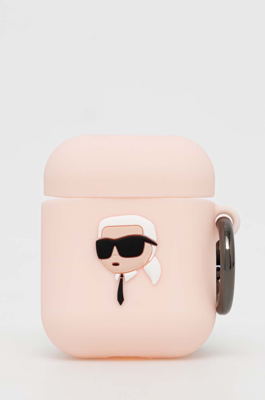 

Кейс за airpod Karl Lagerfeld AirPods 1/2 cover в розово, Розов