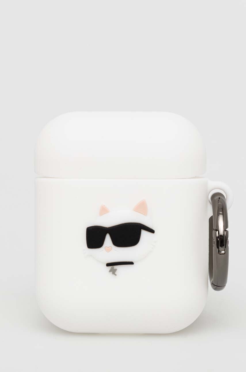

Чохол для airpod Karl Lagerfeld AirPods 1/2 cover колір білий