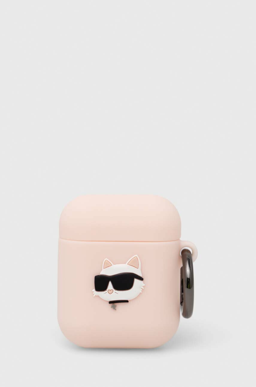 

Чохол для airpod Karl Lagerfeld AirPods 1/2 cover колір рожевий