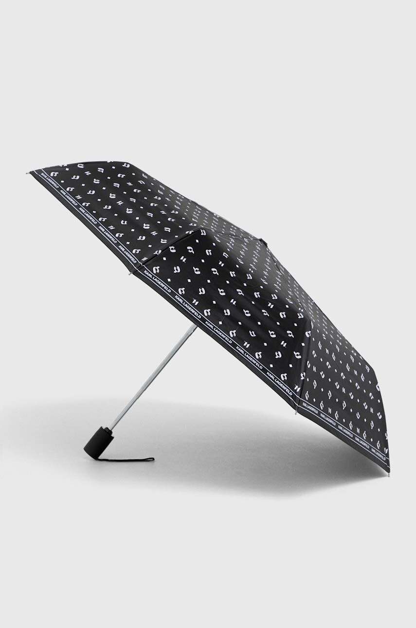 Levně Deštník Karl Lagerfeld černá barva