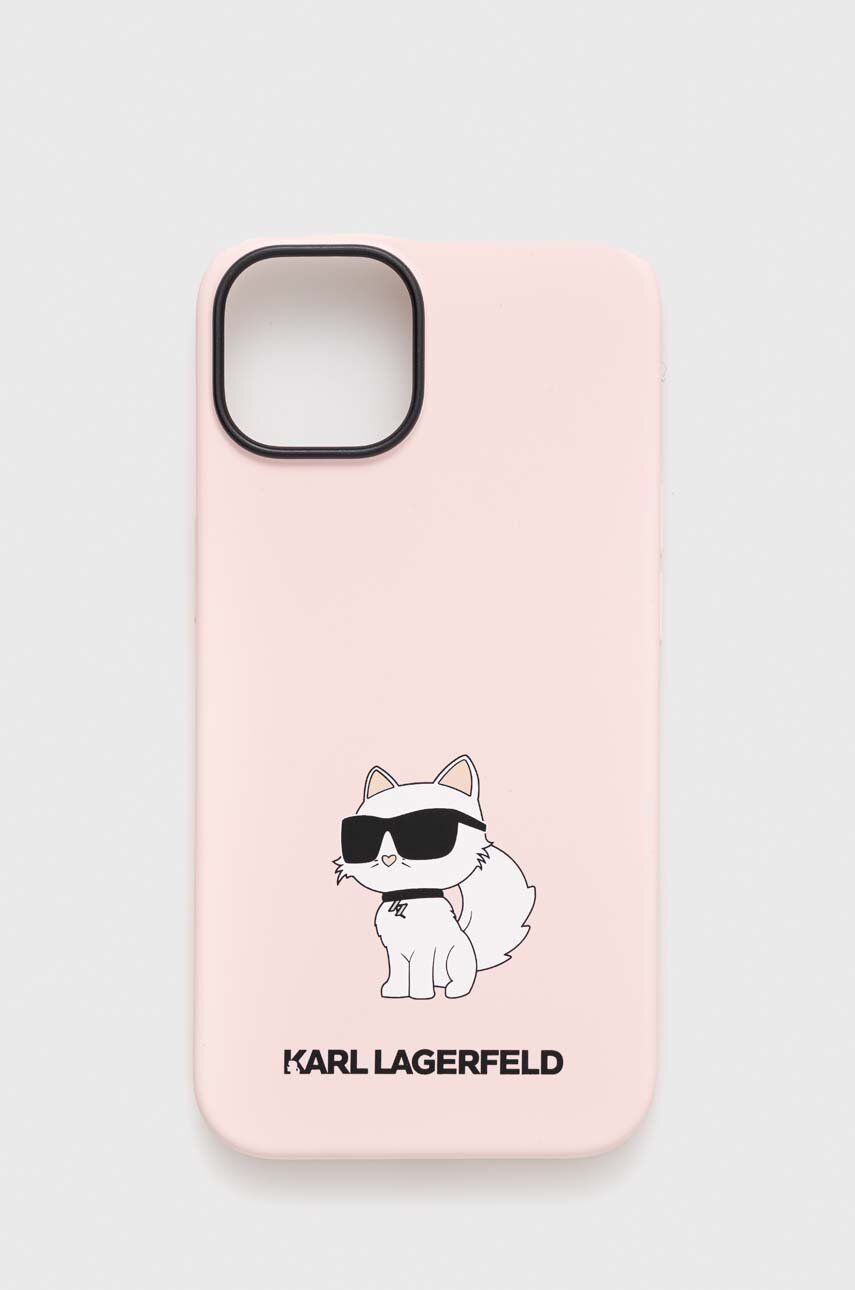 Obal na telefon Karl Lagerfeld iPhone 14 6,1" růžová barva