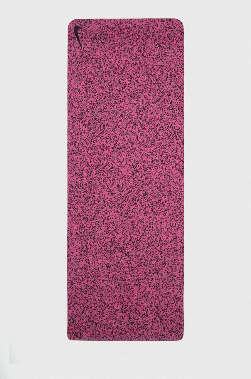 Podložka na jógu Nike Flow růžová barva - růžová -  95 % Styren