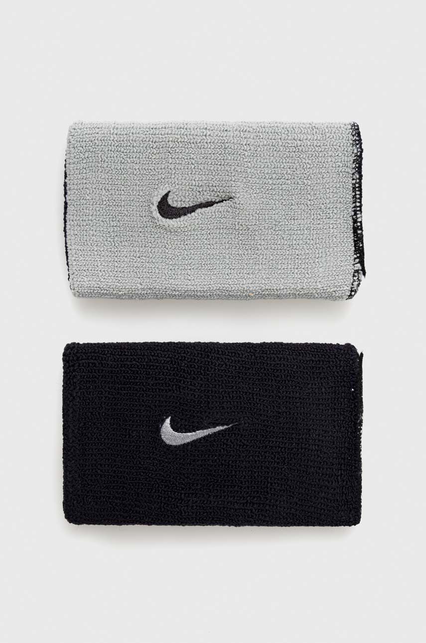 Náramky Nike 2-pack šedá barva - šedá -  95 % Nylon
