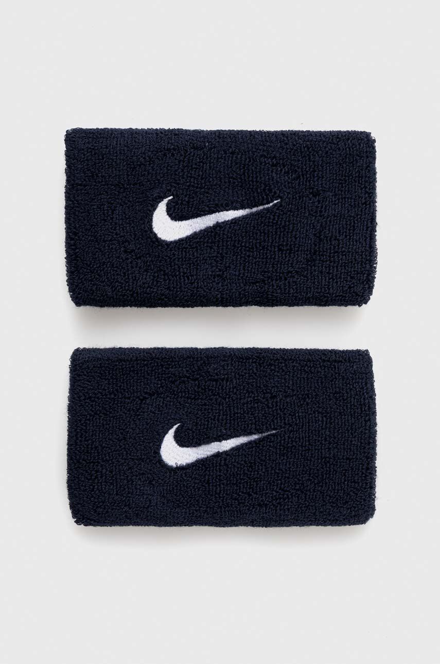 Náramky Nike 2-pack tmavomodrá barva - námořnická modř -  74 % Bavlna