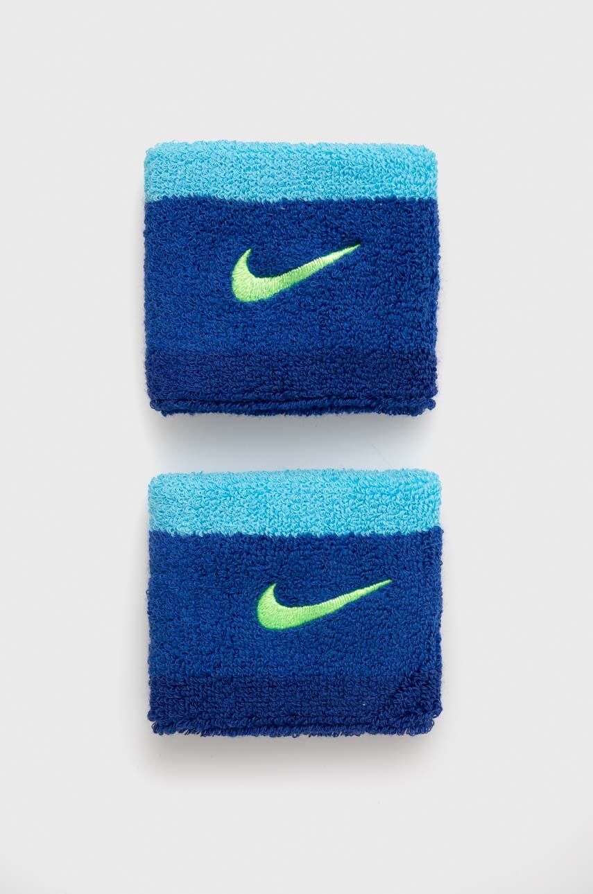 Náramky Nike 2-pack modrá barva - modrá -  72 % Bavlna