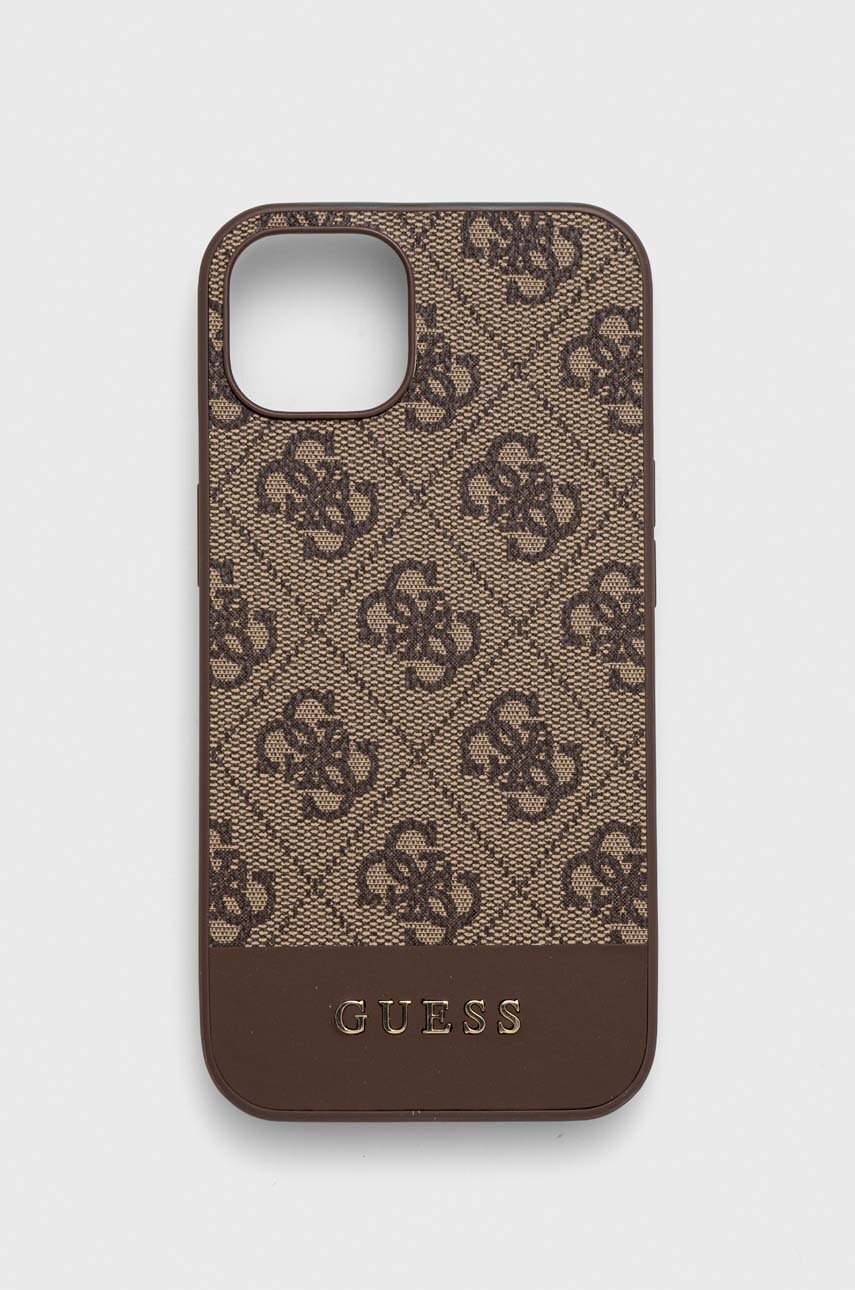 

Кейс за телефон Guess iPhone 13 6,1" в кафяво, Кафяв