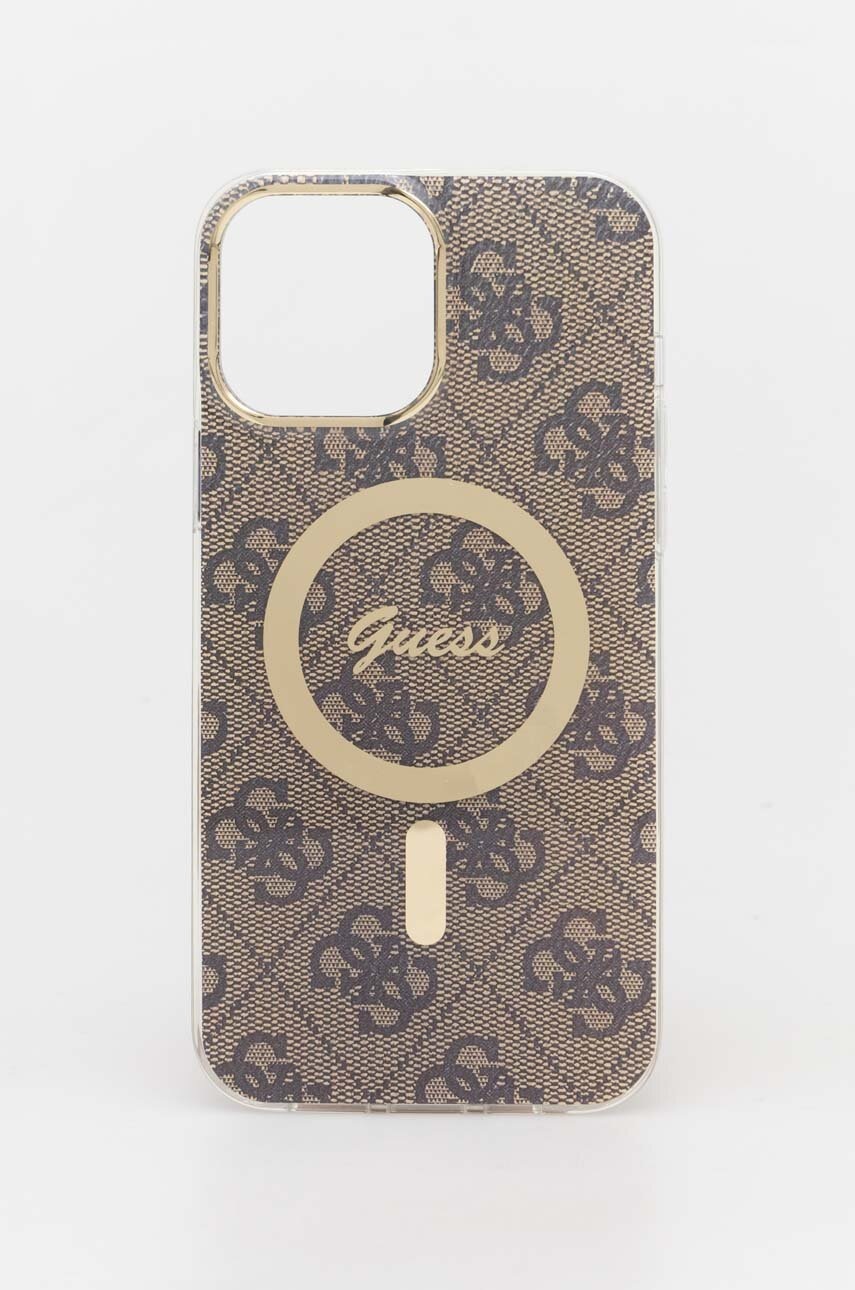 

Кейс за телефон Guess iPhone 13 Pro Max 6.7" в бежово, Бежов