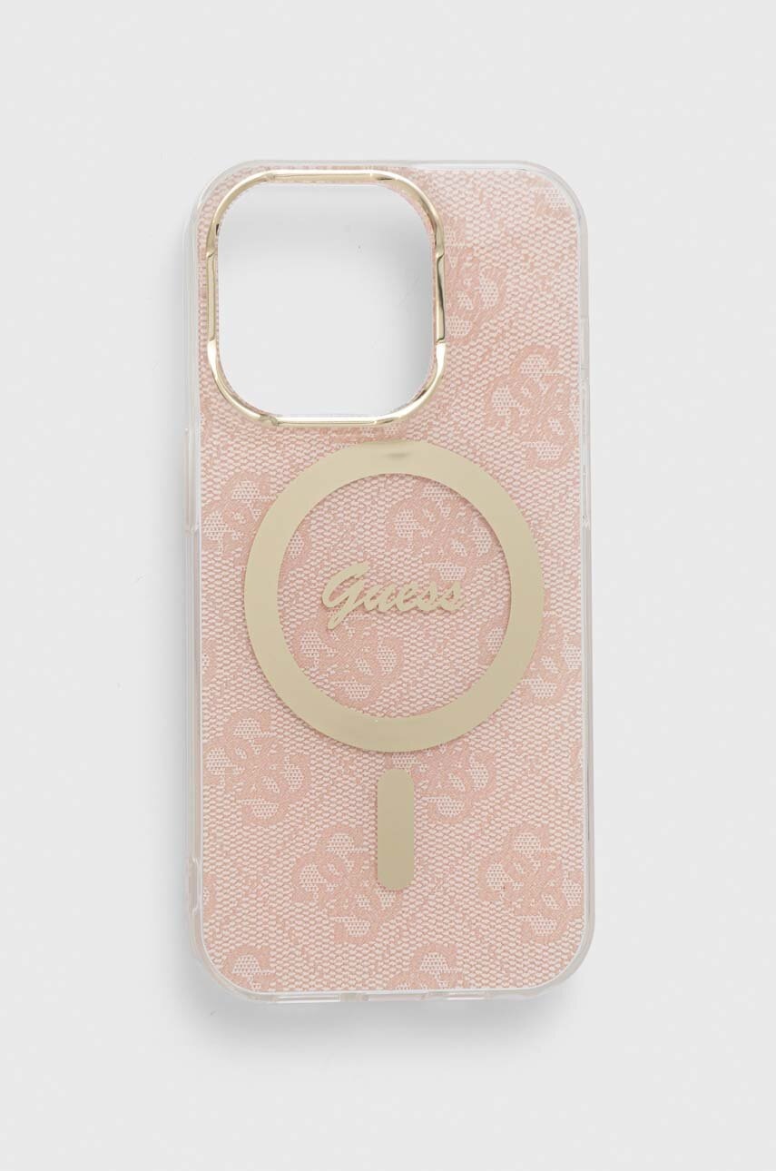 

Чохол на телефон Guess iPhone 14 Pro 6.1" колір рожевий