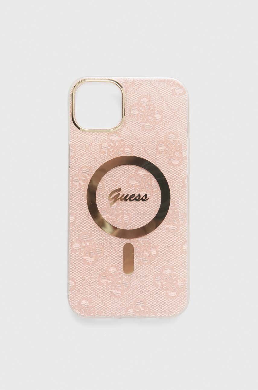 

Чехол на телефон Guess iPhone 14 Plus 6.7" цвет розовый