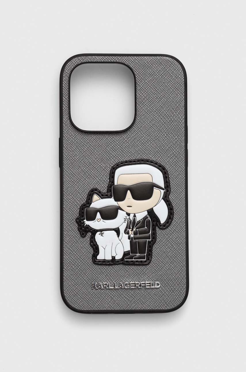 

Кейс за телефон Karl Lagerfeld iPhone 14 Pro 6.1" в сребристо, Сребърен