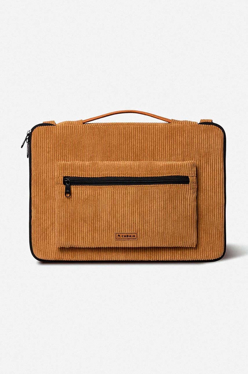 Cabaia husa laptop culoarea maro
