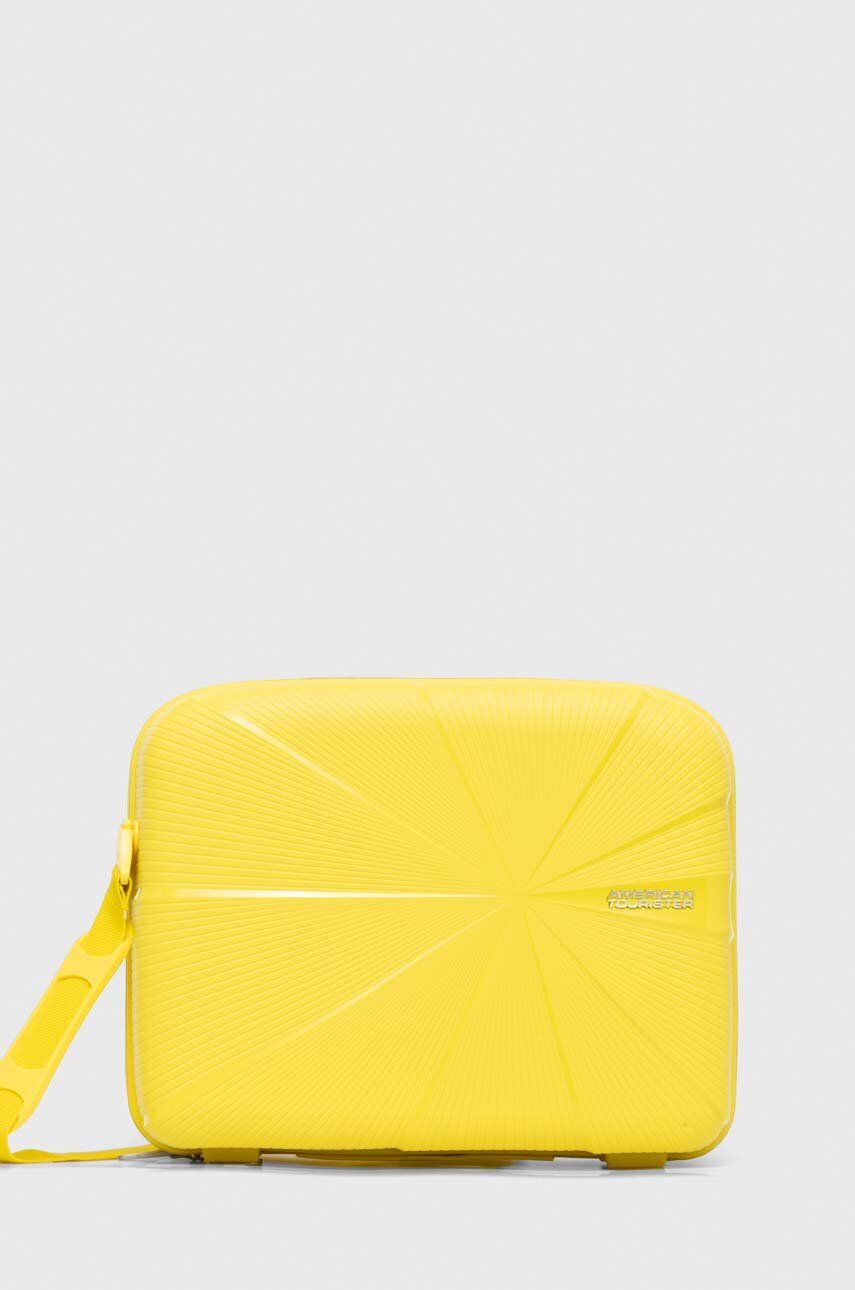 Kozmetická taška American Tourister žltá farba