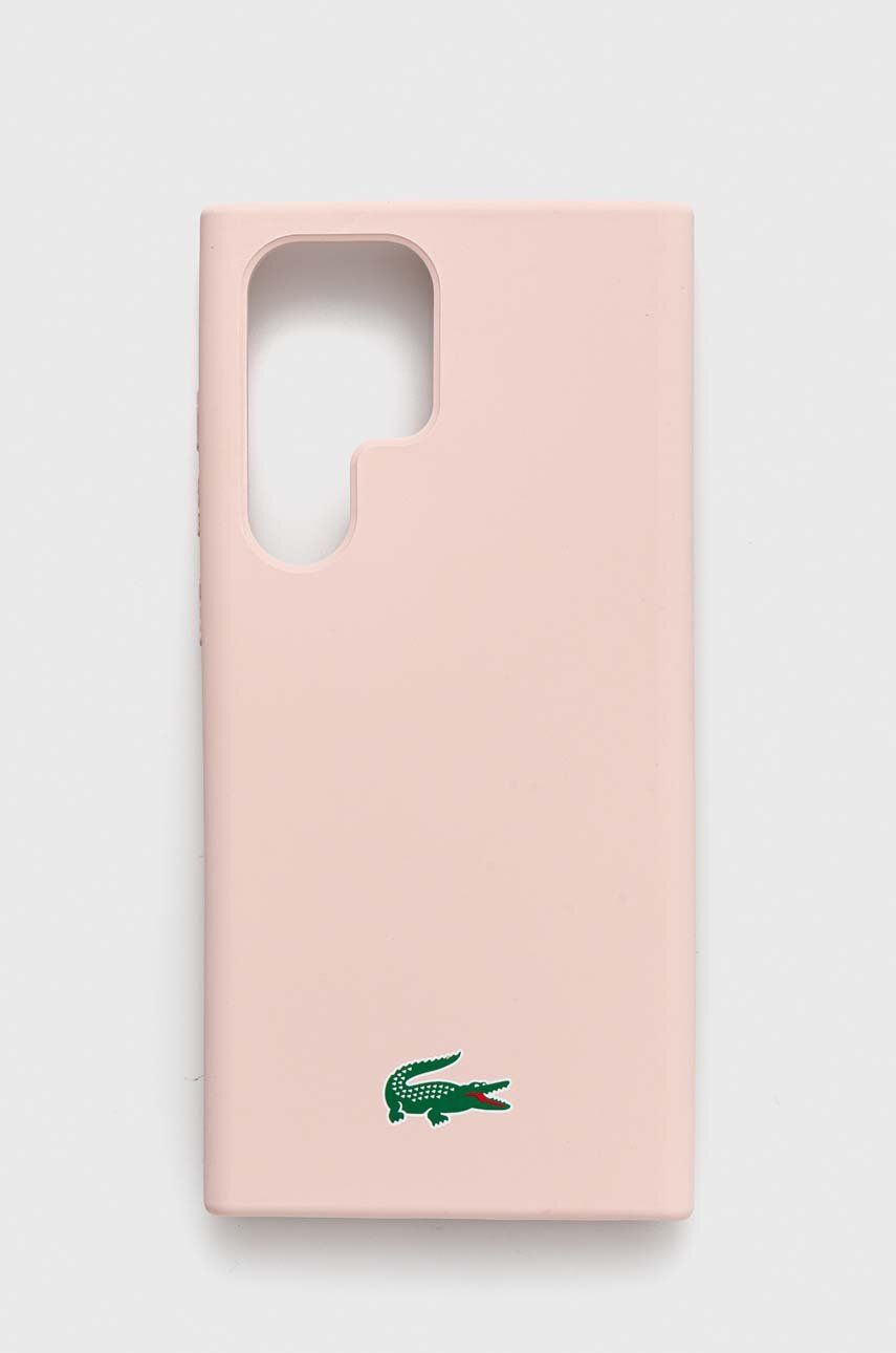 Obal na telefon Lacoste Galaxy S23 Ultra S918 růžová barva - růžová -  Silikon