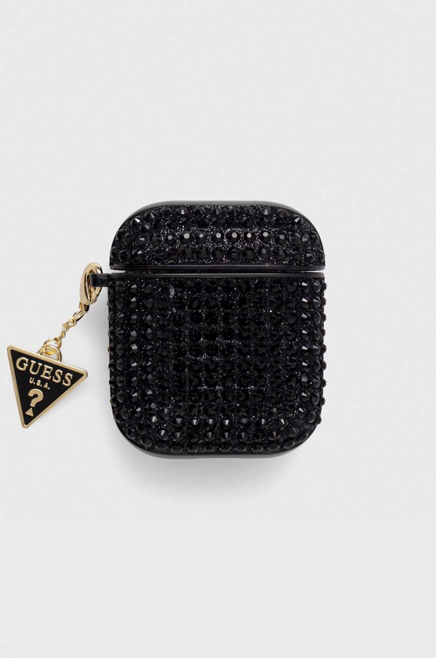 

Чехол на airpods Guess 1/2 cover цвет чёрный