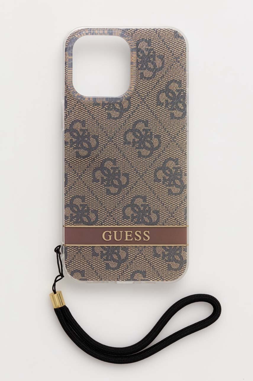 

Кейс за телефон Guess iPhone 14 Pro Max 6,7" в кафяво, Кафяв