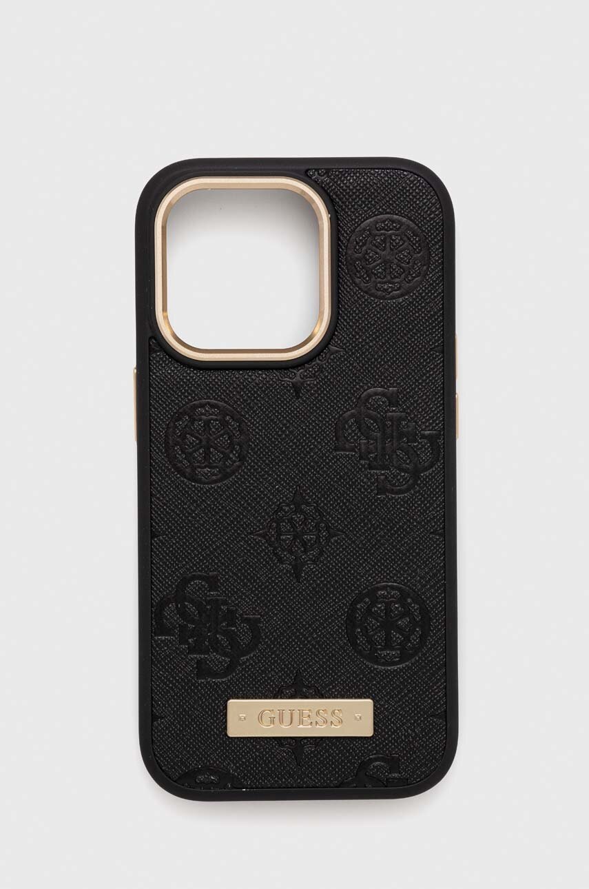 

Кейс за телефон Guess iPhone 14 Pro 6,1" в черно, Черен