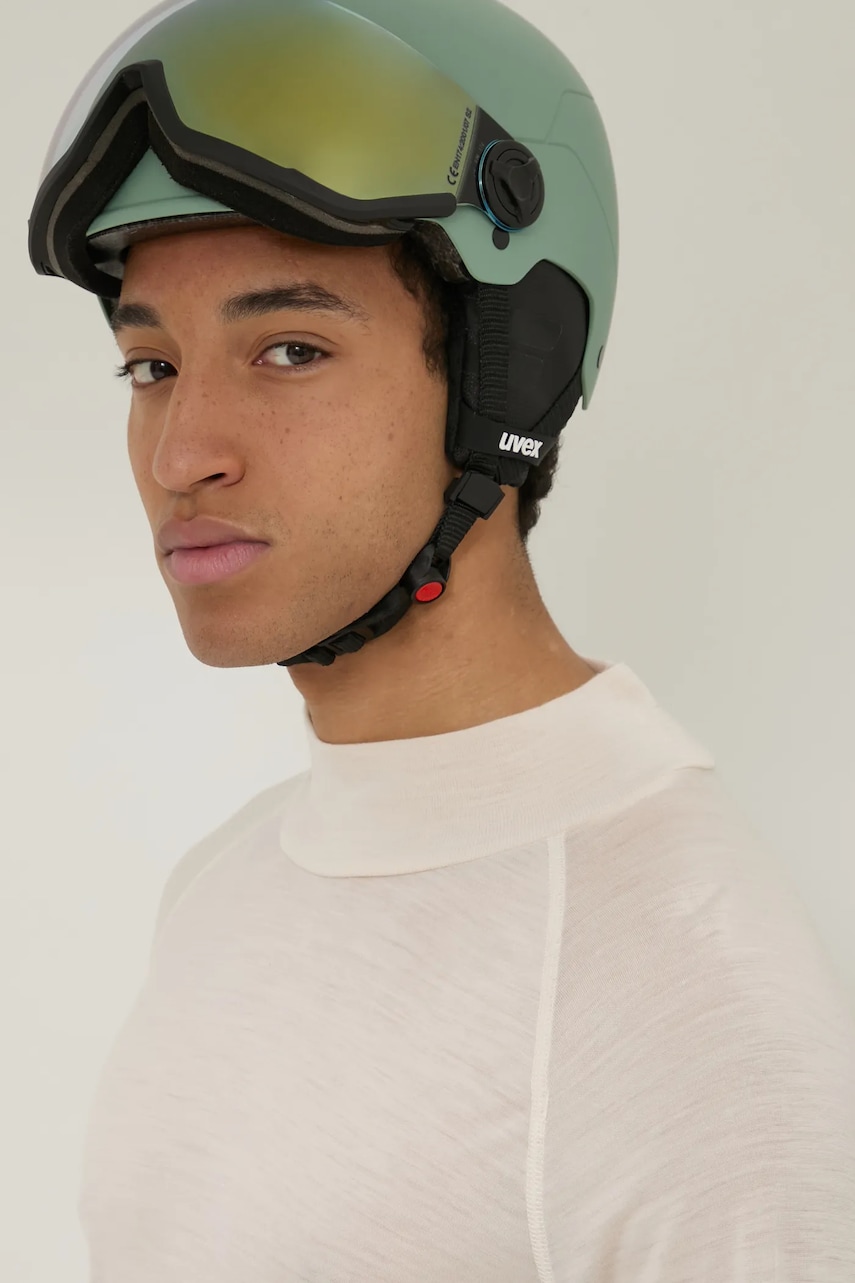 Uvex cască de schi Wanted Visor culoarea verde Uvex cască de schi Wanted Visor culoarea verde