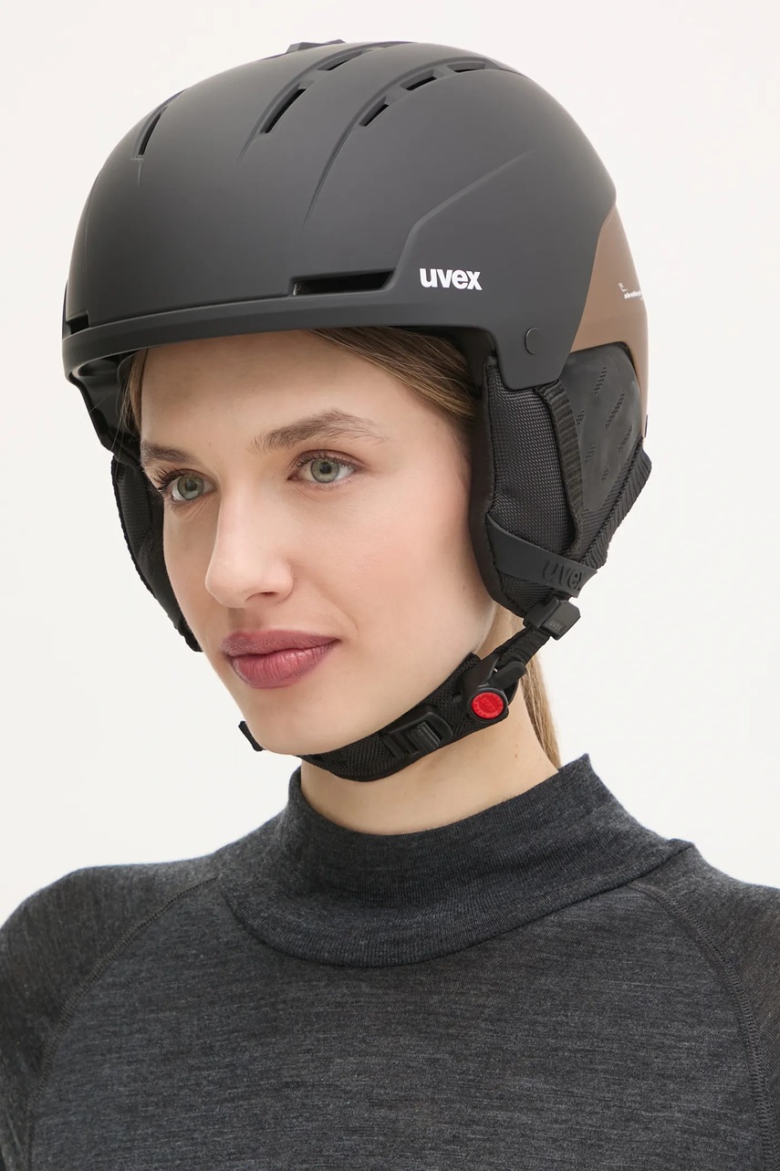 Κράνος σκι Uvex Stance χρώμα: καφέ φωτογραφία