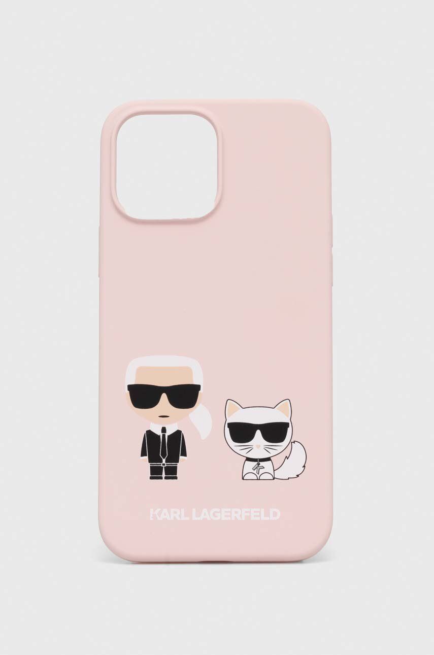 Karl Lagerfeld husă pentru telefon iPhone 13 Pro Max 6,7 culoarea roz