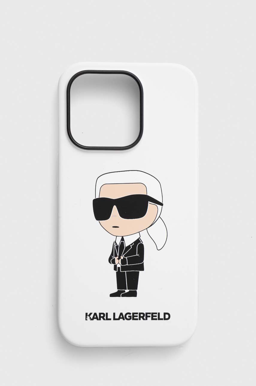 Karl Lagerfeld husă pentru telefon iPhone 14 Pro 6,1 culoarea alb