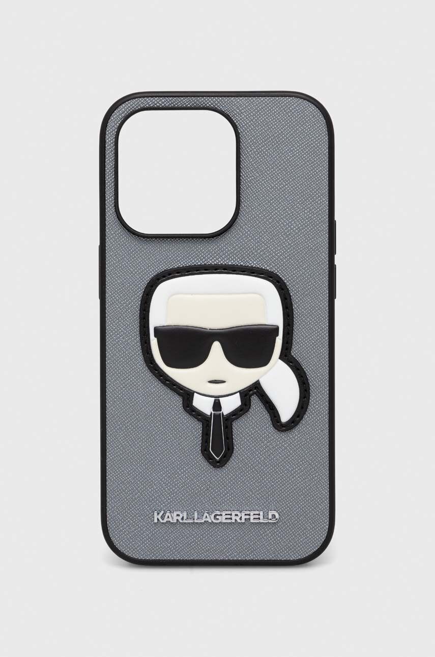 

Чехол на телефон Karl Lagerfeld iPhone 14 Pro 6,1 цвет серебрянный