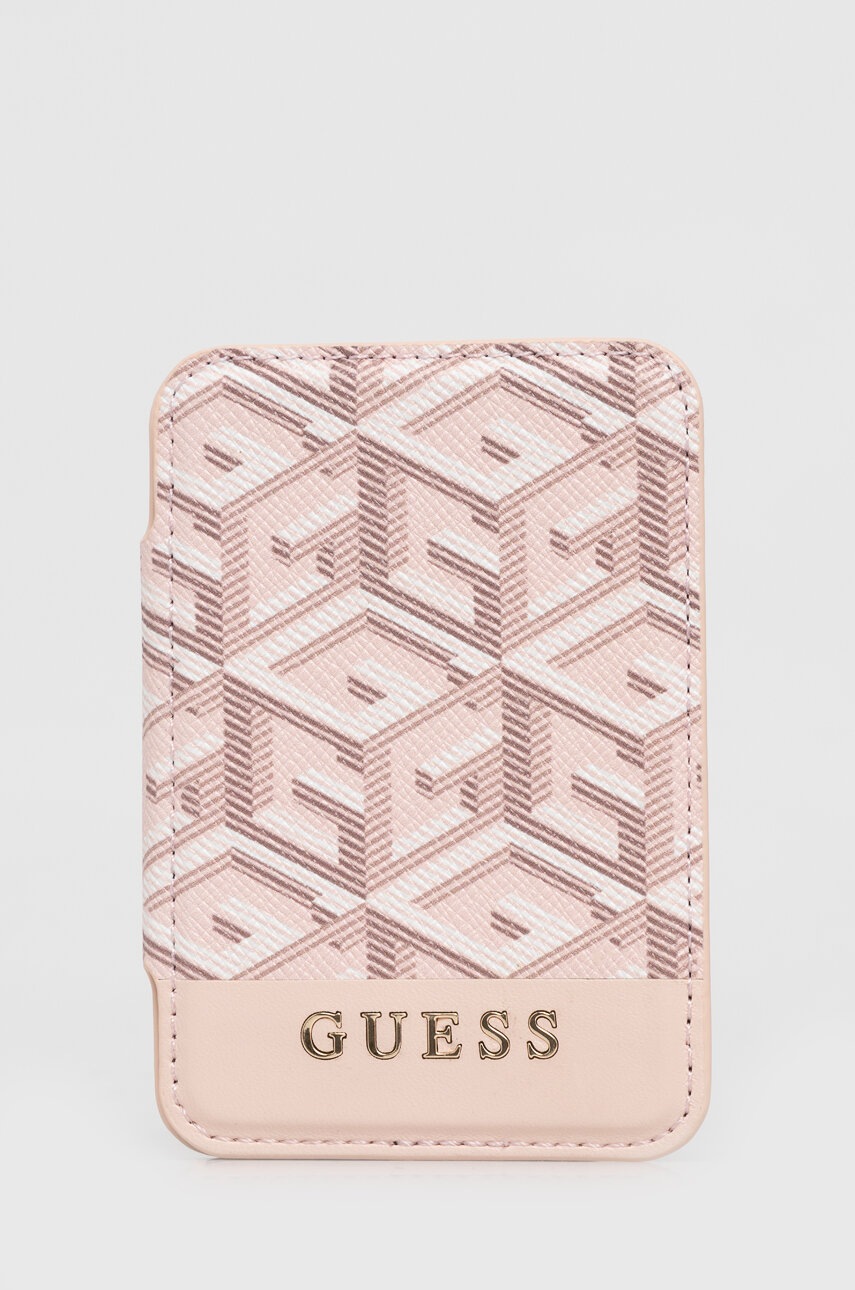 

Магнитен калъф за карти Guess в розово, Розов