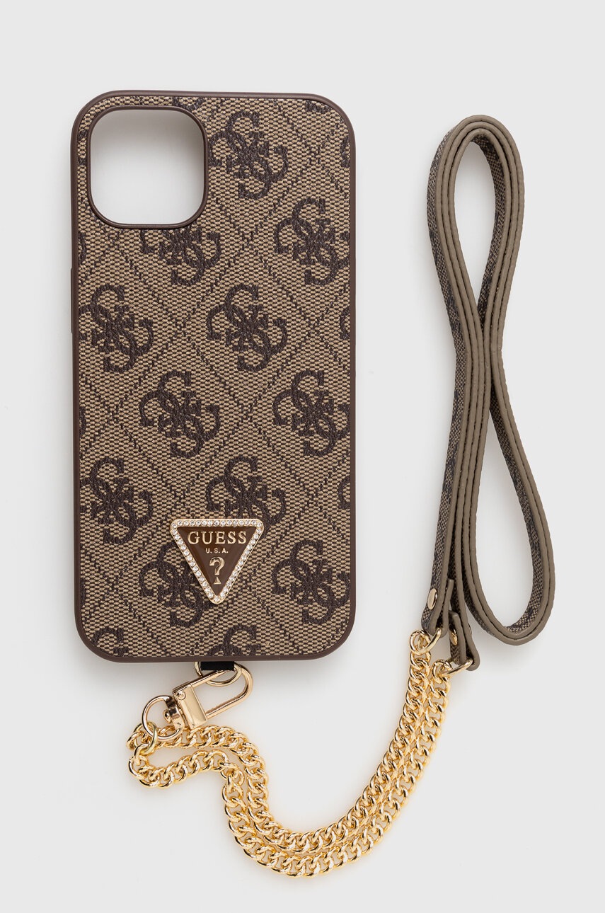 

Чохол на телефон Guess iPhone 13 6.1 колір коричневий