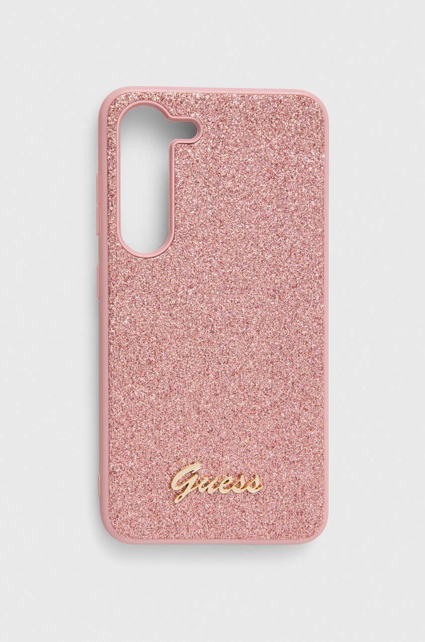 Puzdro na mobil Guess S23 S911 ružová farba