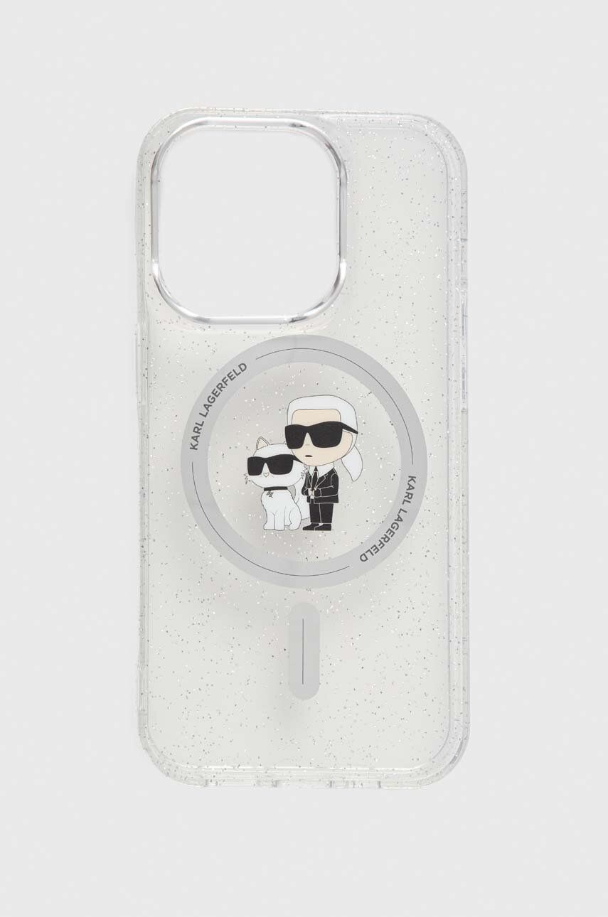 Puzdro na mobil Karl Lagerfeld iPhone 14 Pro 6.1 priehľadná farba