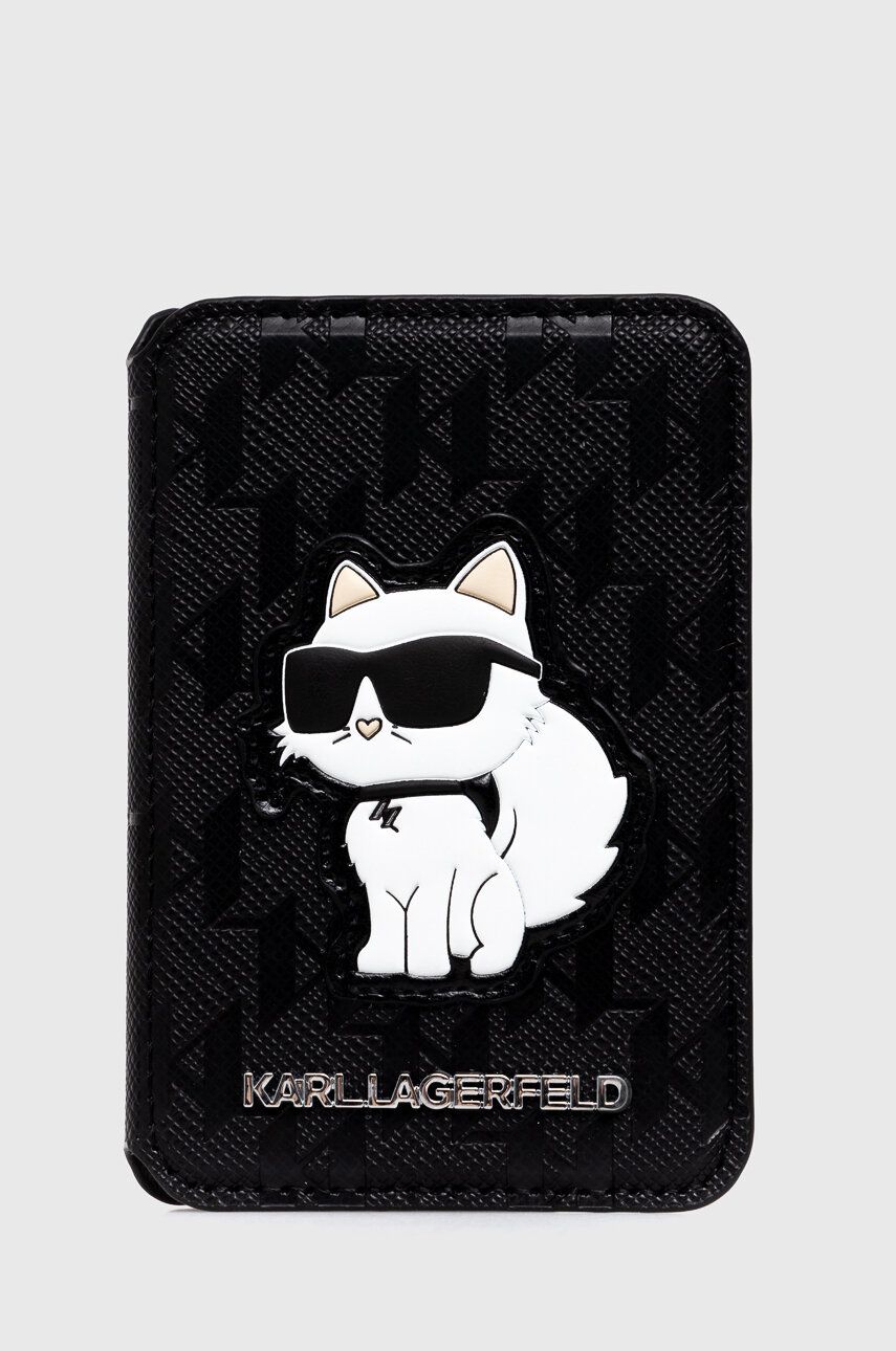 Karl Lagerfeld suport pentru card magnetic culoarea negru