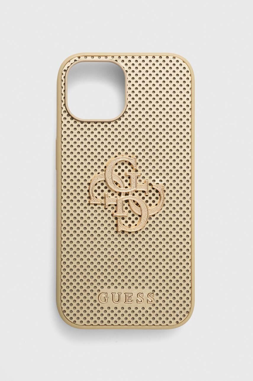 

Чехол на телефон Guess iPhone 15 6.1 цвет золотой