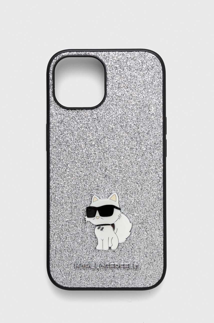 

Чохол на телефон Karl Lagerfeld iPhone 15 6.1 колір срібний