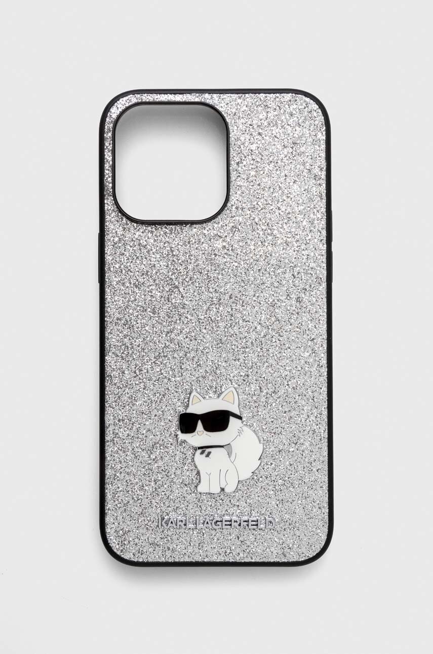 

Чехол на телефон Karl Lagerfeld iPhone 15 Pro Max 6.7 цвет серебрянный
