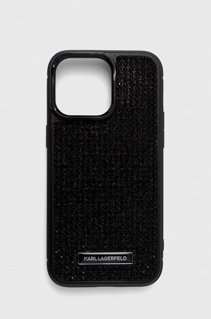Karl Lagerfeld Husă pentru telefon iPhone 15 Pro Max 6.7 culoarea negru