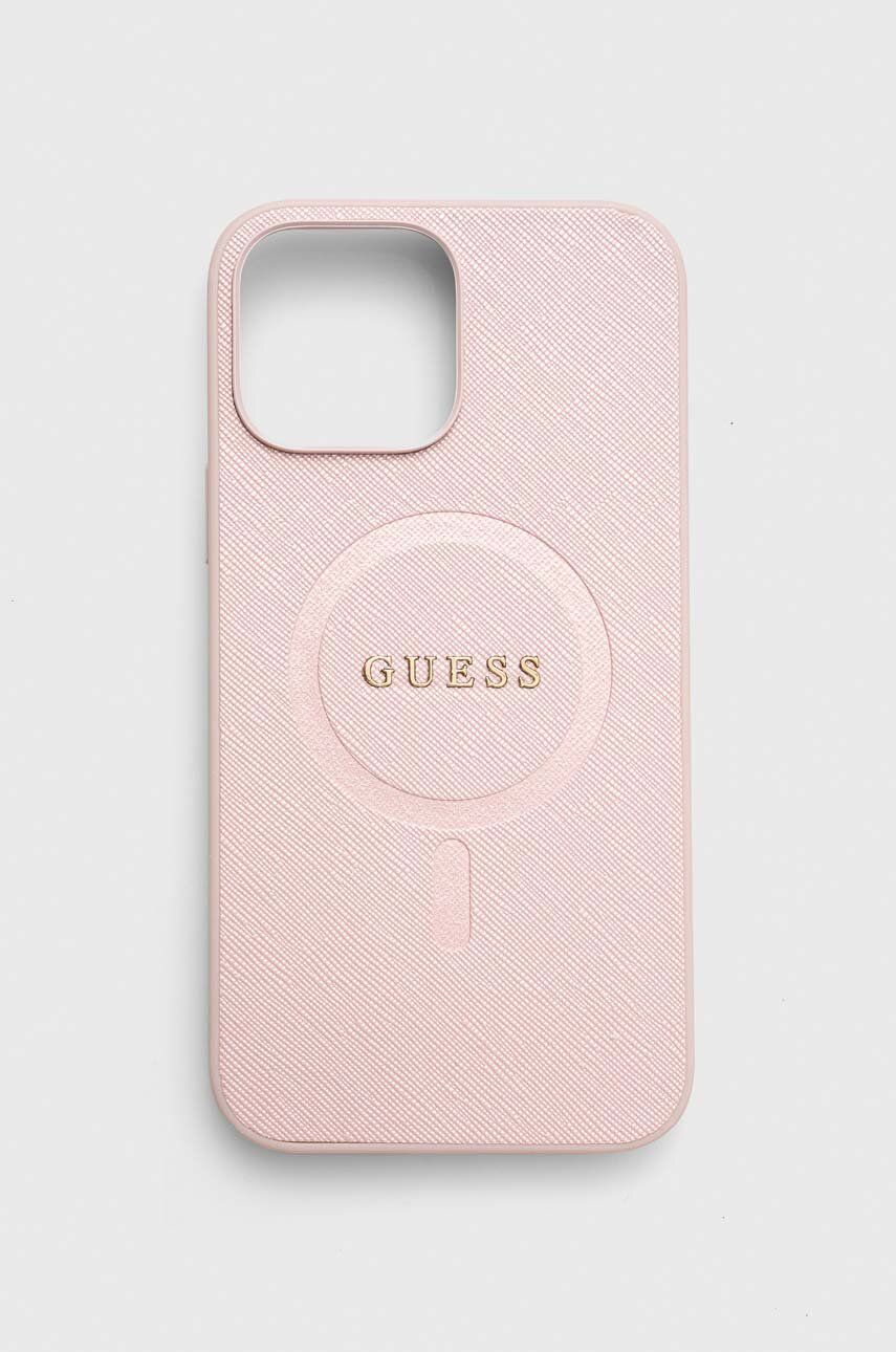 Levně Obal na telefon Guess iPhone 13 Pro Max růžová barva