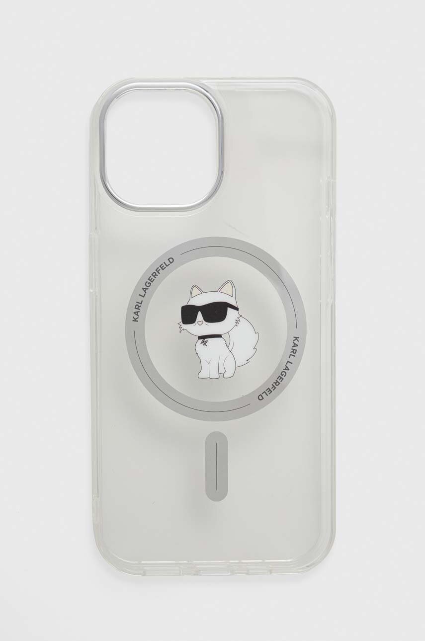 E-shop Obal na telefon Karl Lagerfeld iPhone 15 6.1 pruhledná barva