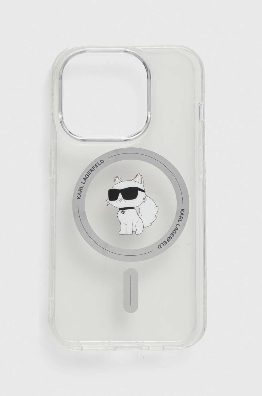 Karl Lagerfeld Husă pentru telefon iPhone 15 Pro 6.1 culoarea transparent