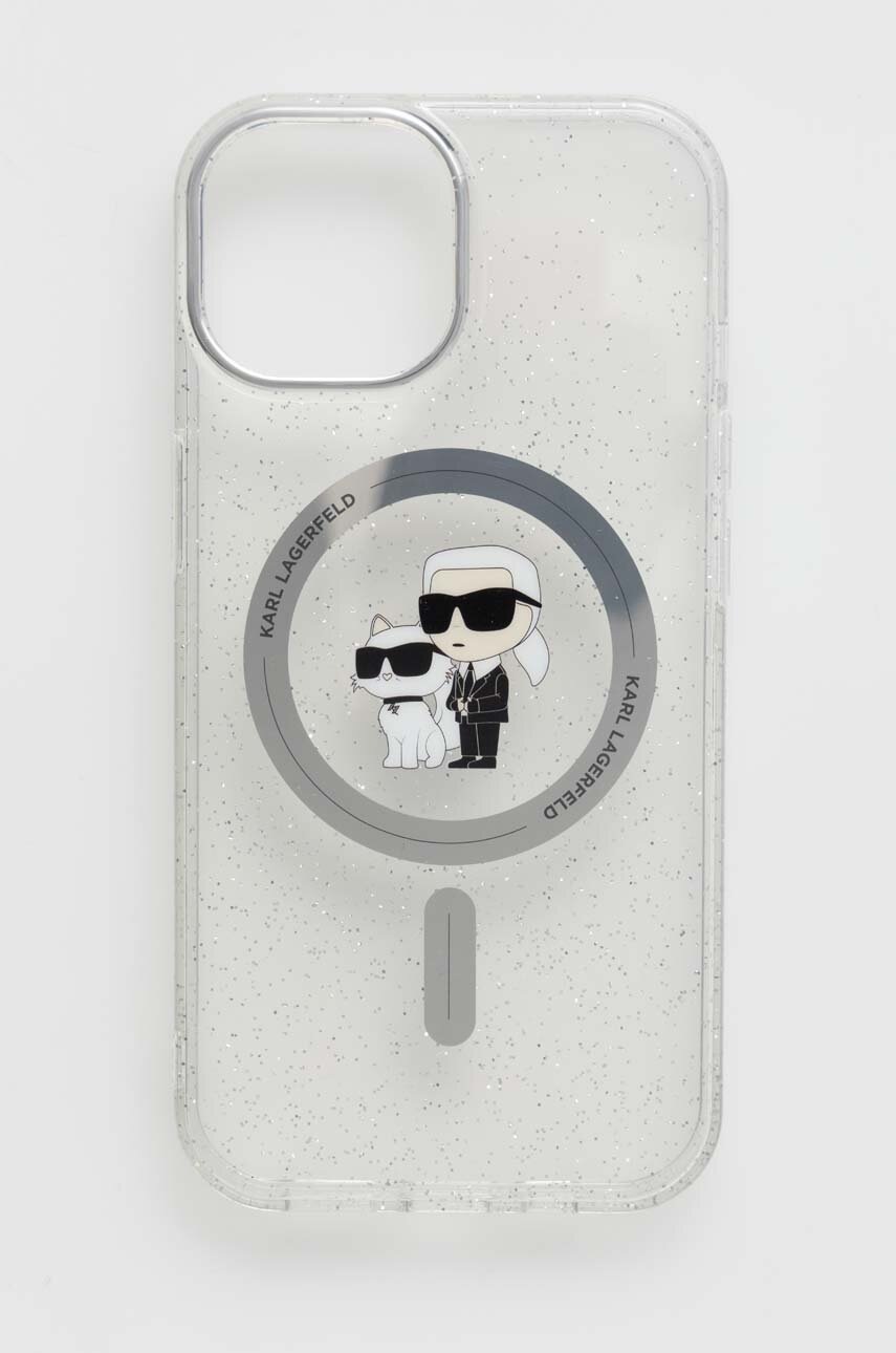 Karl Lagerfeld Husă pentru telefon iPhone 15 6.1 culoarea transparent