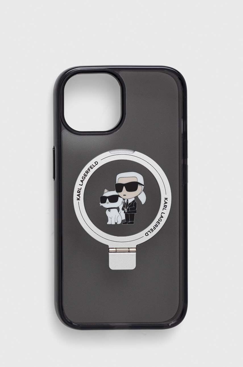 Karl Lagerfeld Husă Pentru Telefon IPhone 15 6.1 Culoarea Negru