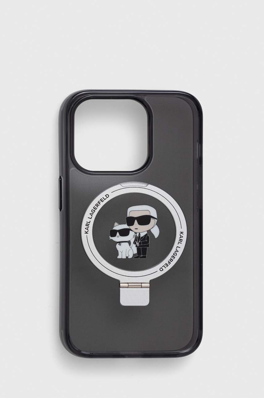 

Чохол на телефон Karl Lagerfeld iPhone 15 Pro 6.1 колір чорний