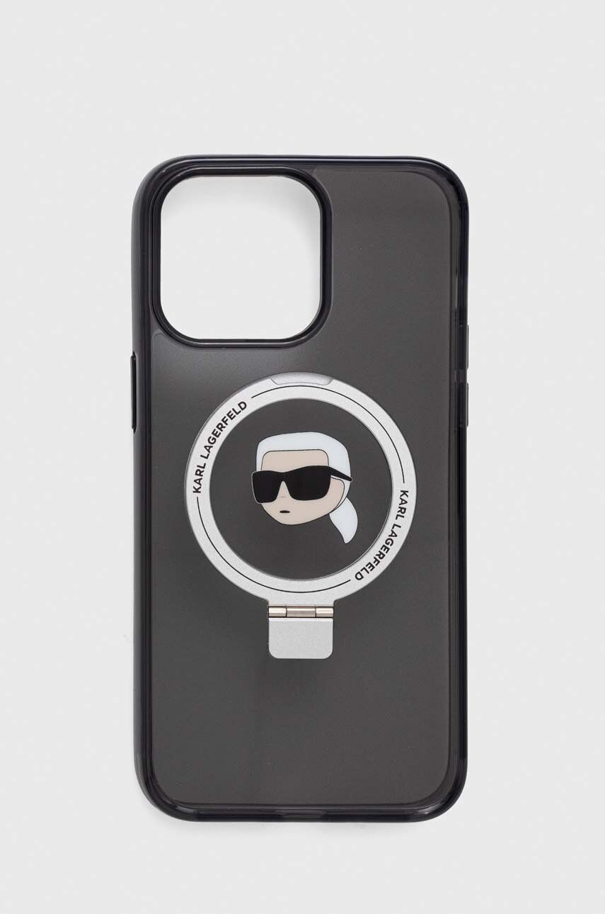 Puzdro na mobil Karl Lagerfeld iPhone 15 Pro Max 6.7 čierna farba
