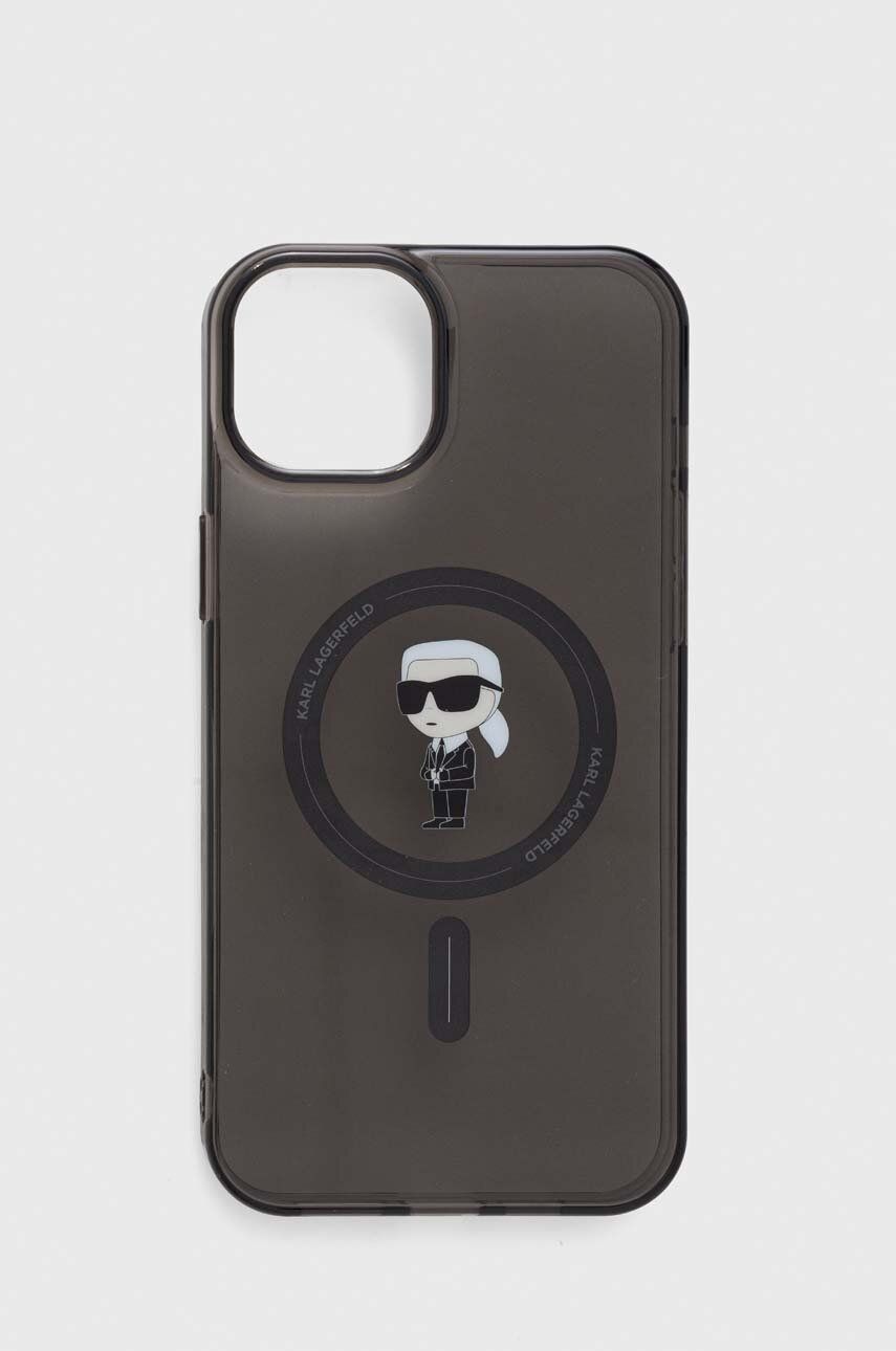 Levně Obal na telefon Karl Lagerfeld iPhone 15 Plus 6.7 černá barva