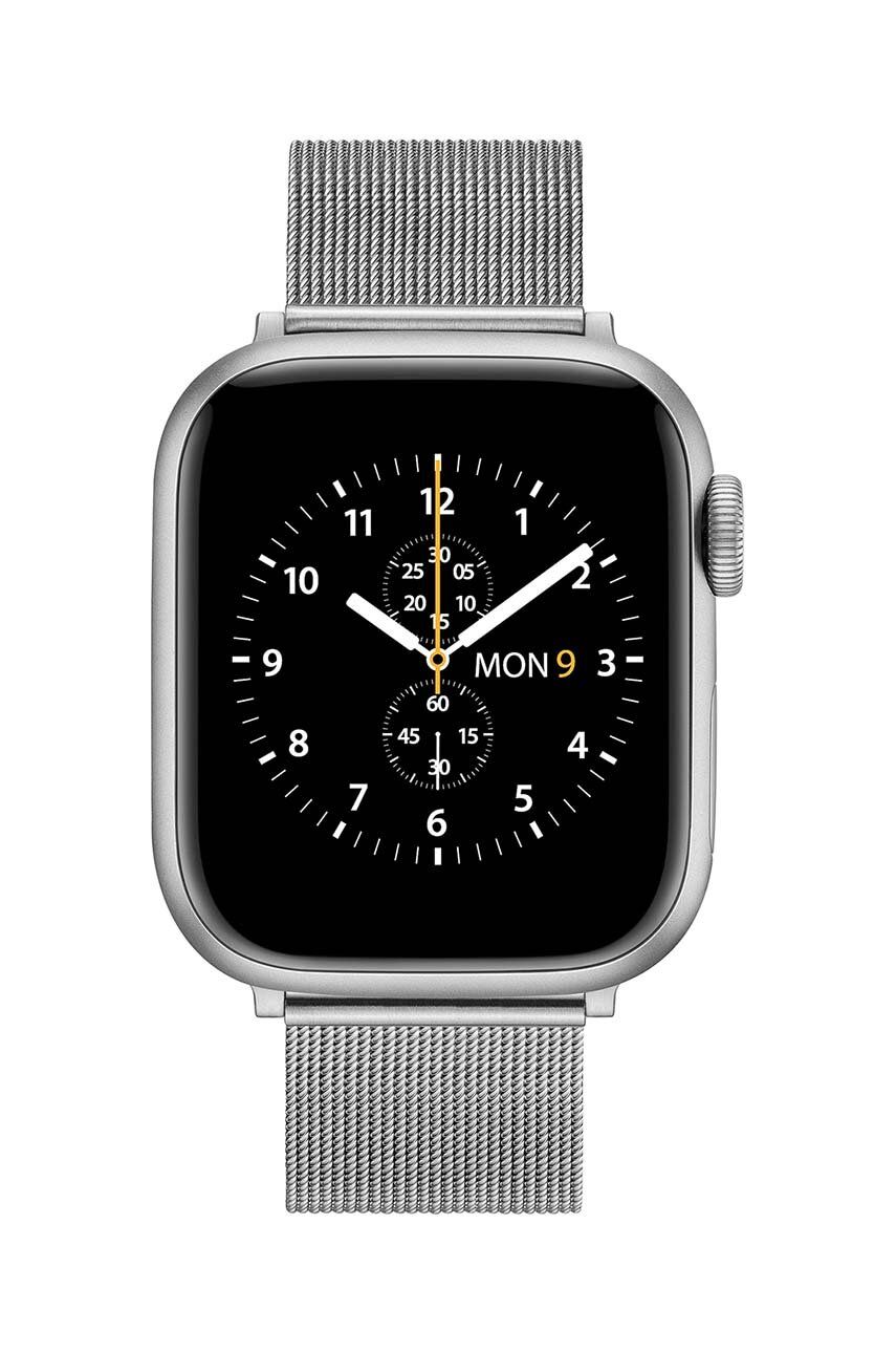 Levně Řemínek pro apple watch Daniel Wellington Smart Watch Mesh strap S stříbrná barva