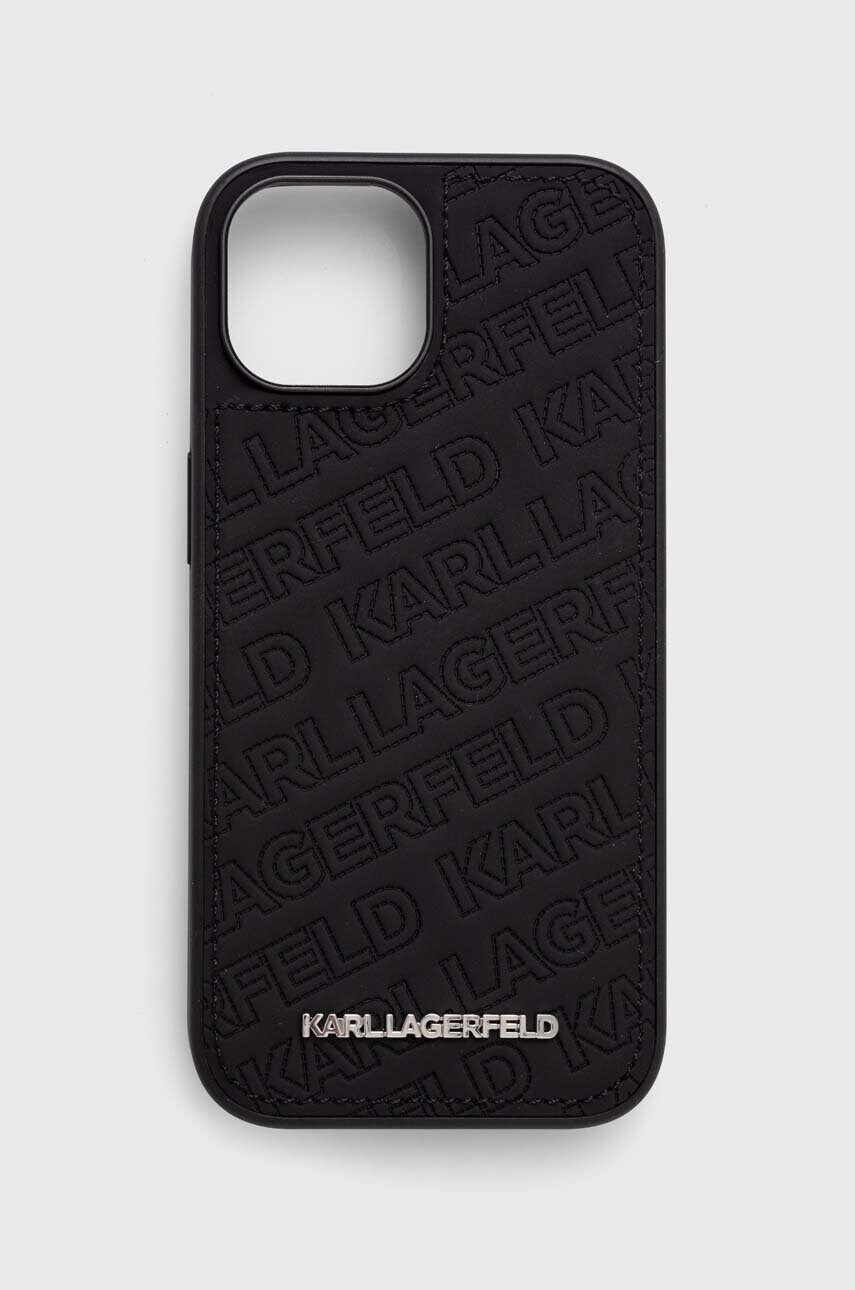 Levně Obal na telefon Karl Lagerfeld iPhone 15 / 14 / 13 6.1'' černá barva
