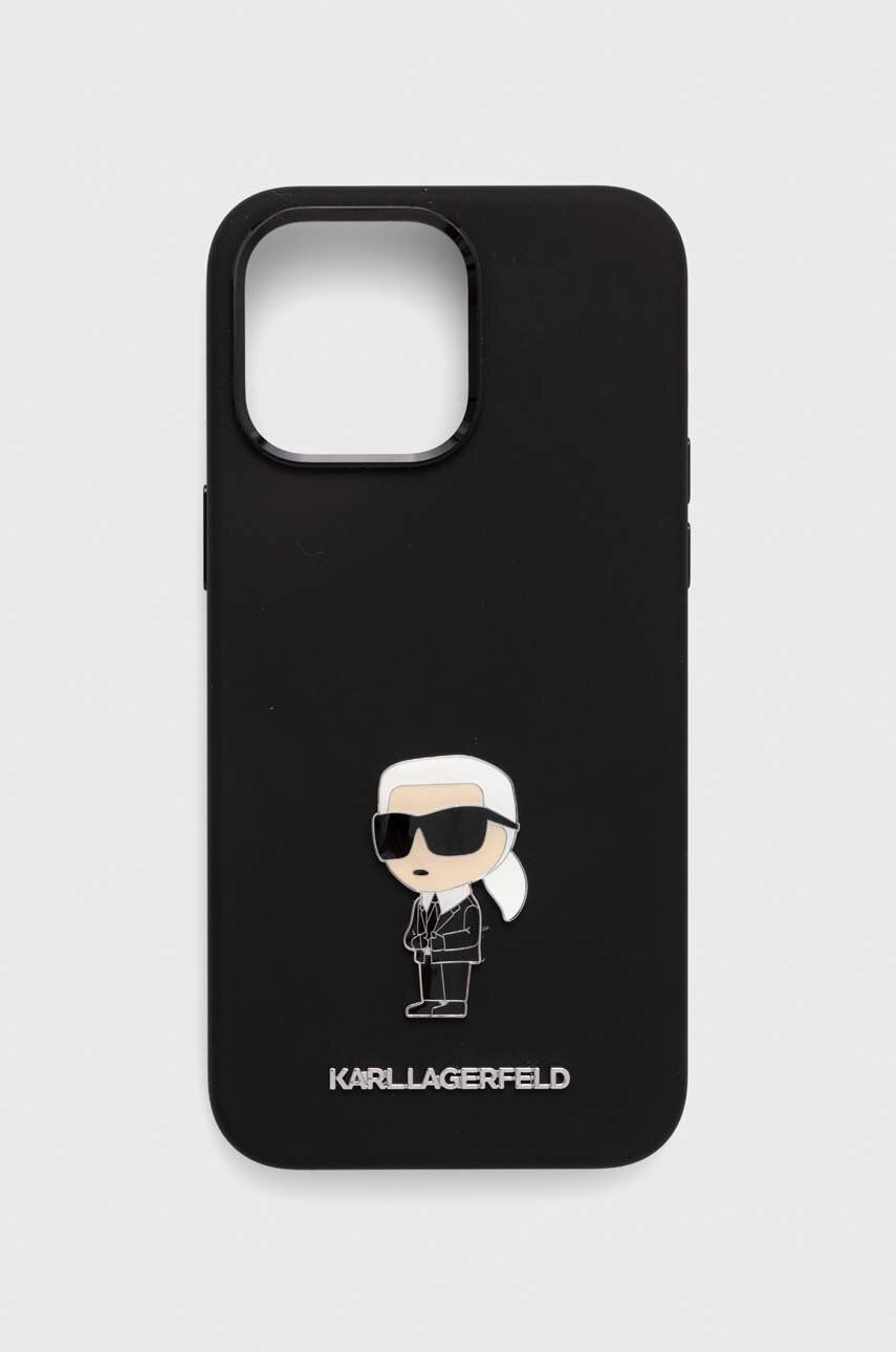 Karl Lagerfeld husă pentru telefon iPhone 15 Pro Max 6.7'' culoarea negru